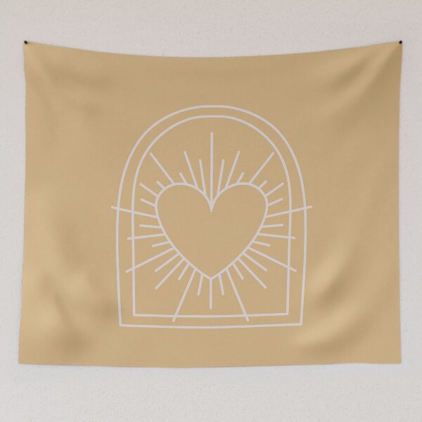 Item preview, Cosmic Aesthetic Cute Indie Heart Design Love Power Honey Yellow designed and sold by scorpiolane.