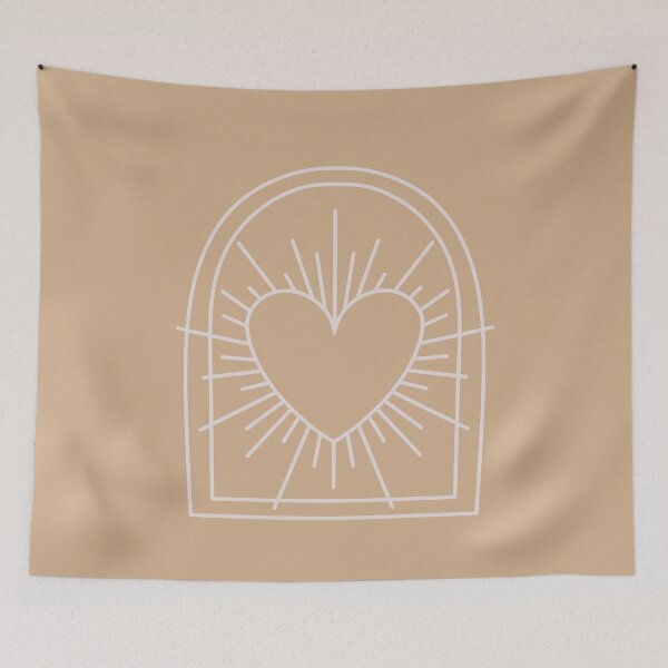 Item preview, Cosmic Aesthetic Cute Indie Heart Design Love Power Peach Yellow designed and sold by scorpiolane.