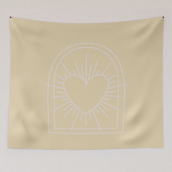 Item preview, Cosmic Aesthetic Cute Indie Heart Design Love Power Yellow designed and sold by scorpiolane.