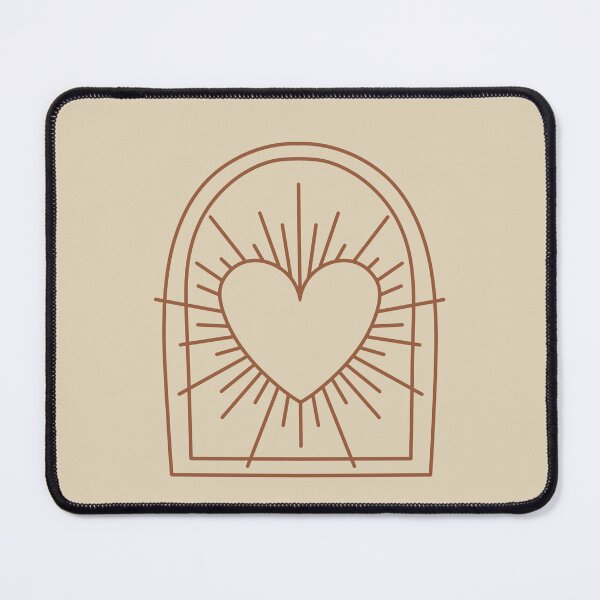 Item preview, Cosmic Aesthetic Cute Indie Heart Design Love Power Brown & Muted Yellow designed and sold by scorpiolane.