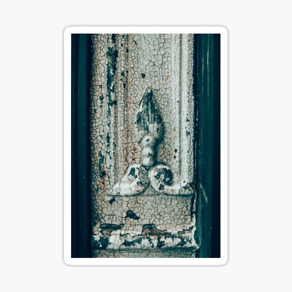 The old beautiful door Sticker