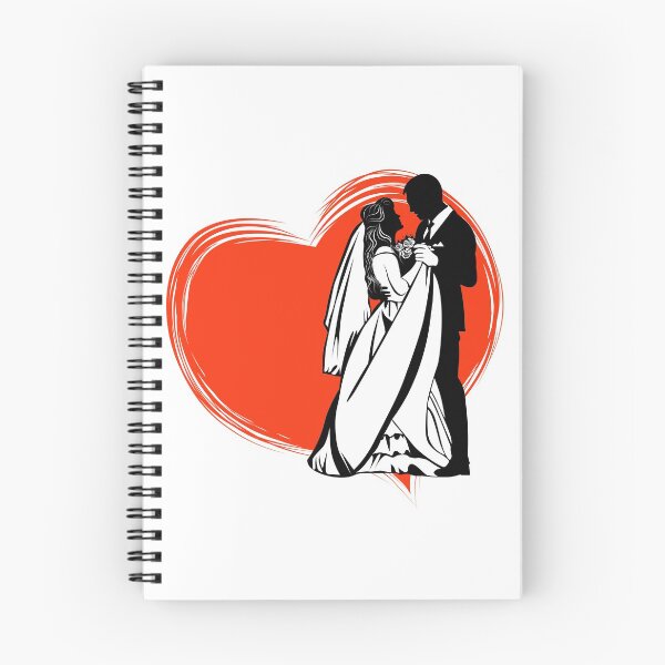 Item preview, Black and white contour image of a dancing bride and groom designed and sold by Dobrydnev.