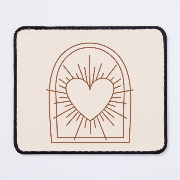Item preview, Cosmic Aesthetic Cute Indie Heart Design Love Power Cream & Brown designed and sold by scorpiolane.