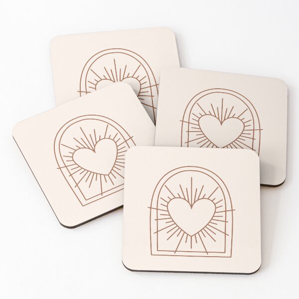 Item preview, Cosmic Aesthetic Cute Indie Heart Design Love Power Cream & Brown designed and sold by scorpiolane.