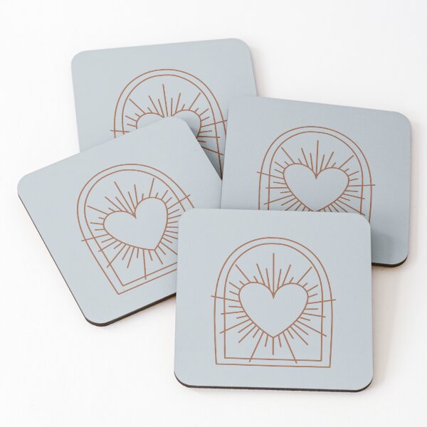 Item preview, Cosmic Aesthetic Cute Indie Heart Design Love Power Gray Blue & Brown designed and sold by scorpiolane.