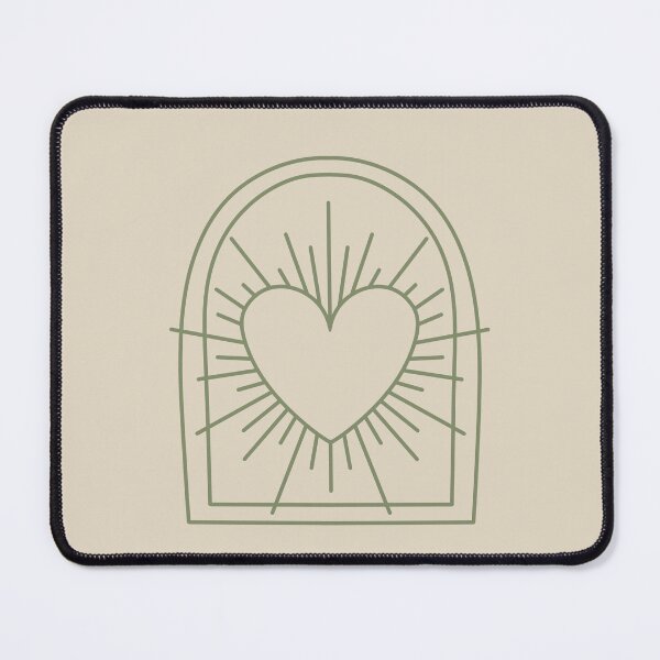 Item preview, Cosmic Aesthetic Cute Indie Heart Design Love Power Green & Muted Yellow designed and sold by scorpiolane.