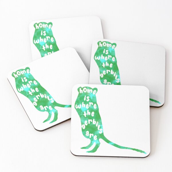 Item preview, Home is where the gerbils are (green watercolour) designed and sold by Becky-Marie.