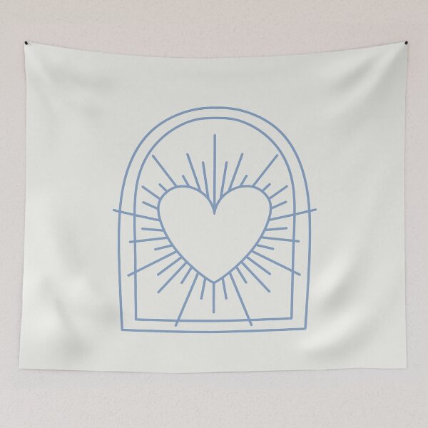 Item preview, Cosmic Aesthetic Cute Indie Heart Design Love Power Light & Dark Blue designed and sold by scorpiolane.