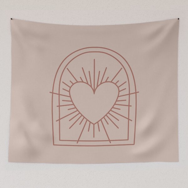 Item preview, Cosmic Aesthetic Cute Indie Heart Design Love Power Light & Dark Muted Orange designed and sold by scorpiolane.