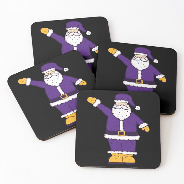 Item preview, purple yellow christmas santa claus designed and sold by Gossip Rag.