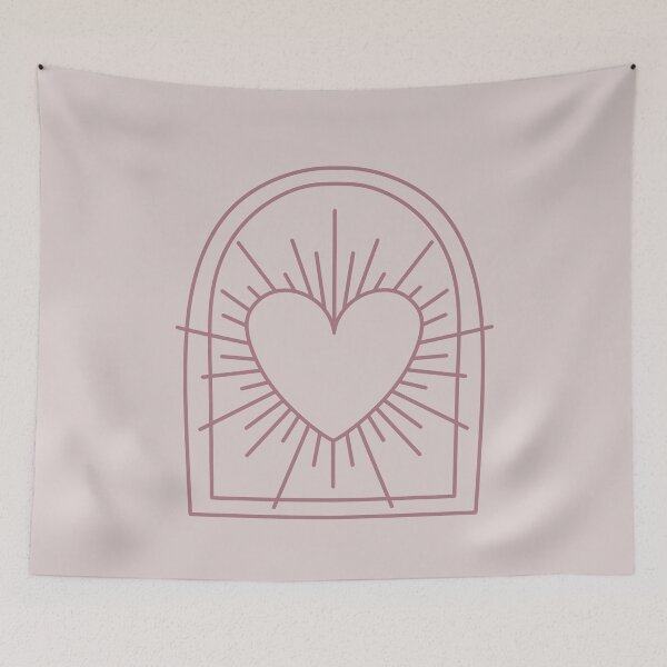 Item preview, Cosmic Aesthetic Cute Indie Heart Design Love Power Light & Dark Muted Pink designed and sold by scorpiolane.