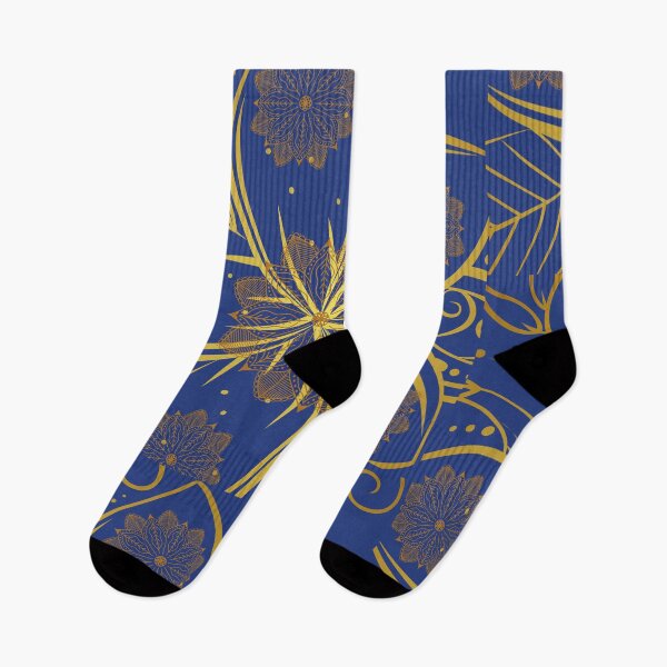 Item preview, Dark Blue and Gold Lotus Foil Flower's designed and sold by Shaloj.