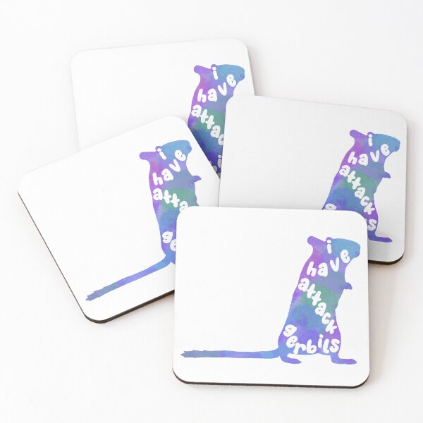 Item preview, I have attack gerbils (blue watercolour gerbil) designed and sold by Becky-Marie.