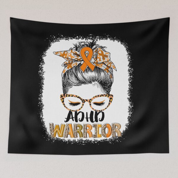 Item preview, Messy Bun Leopard ADHD Warrior designed and sold by rechardtee.