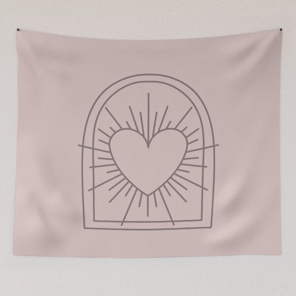 Item preview, Cosmic Aesthetic Cute Indie Heart Design Love Power Pink & Gray designed and sold by scorpiolane.