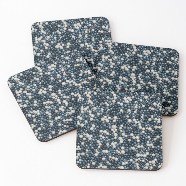 Artikelvorschau, Schwarz, weiß und Silber Sprinkles Candy Foto Muster entworfen und verkauft von patternsoup.