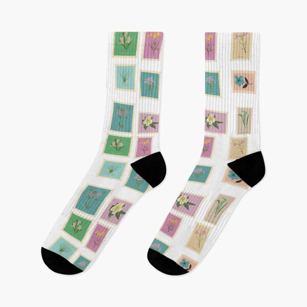 Item preview, Floral stamp set, botanical stamps, vintage vibe,  designed and sold by allycat57.