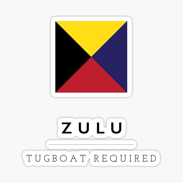 "Nautical Flag Zulu" Sticker for Sale by calebfaires Redbubble