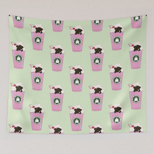 Item preview, Frozen Strawberry Pug-accino designed and sold by Shelby Large.