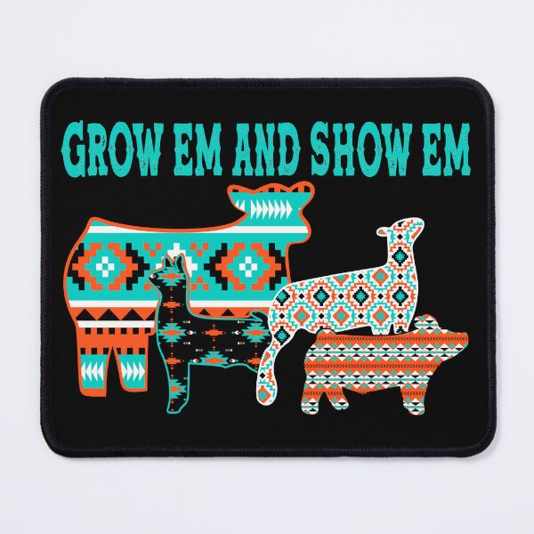 Item preview, Livestock Showing - Cute Grow Em And Show Em Aztec Design designed and sold by handsoftime2020.