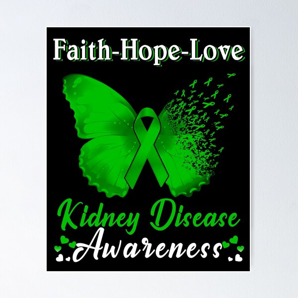 Item preview, Faith Hope Love Butterfly Kidney Disease Awareness designed and sold by Gillosina.