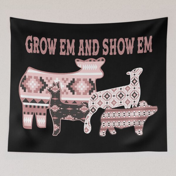 Item preview, Livestock Showing - Cute Grow Em And Show Em Aztec Design designed and sold by handsoftime2020.