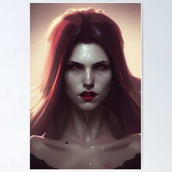 Item preview, Beautiful Redhead Dryad Nymph Seductress Alluring Dark Beautiful Artwork designed and sold by Eliteijr.
