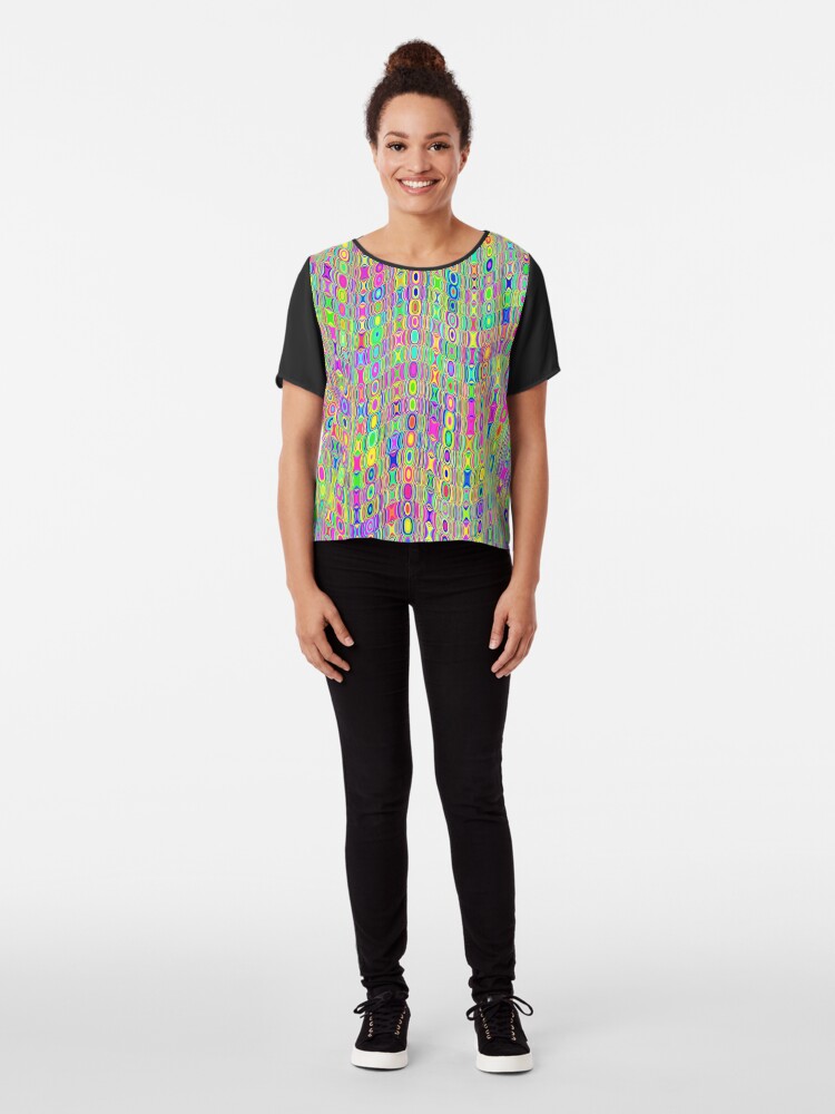 Alternate view of Abstract Meadow Chiffon Top