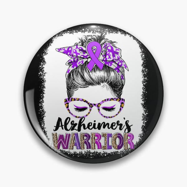 Item preview, Messy Bun Leopard Alzheimer's Warrior designed and sold by rechardtee.
