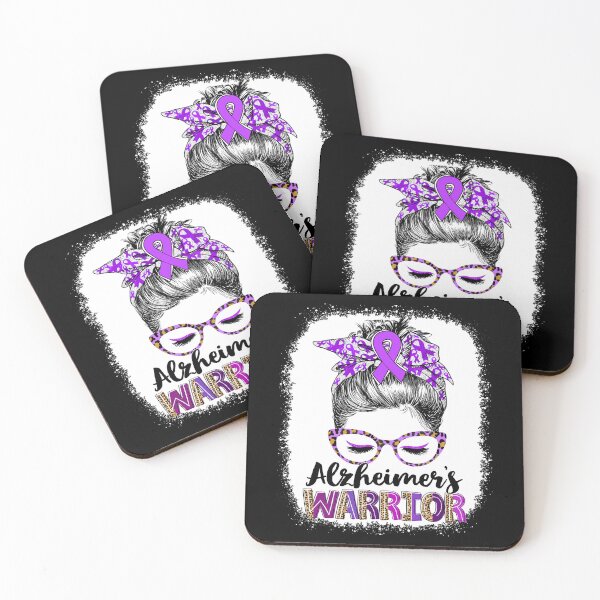 Item preview, Messy Bun Leopard Alzheimer's Warrior designed and sold by rechardtee.