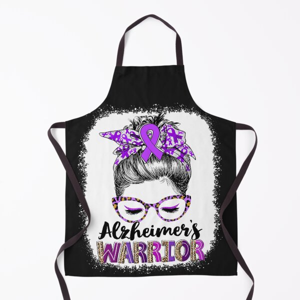 Item preview, Messy Bun Leopard Alzheimer's Warrior designed and sold by rechardtee.