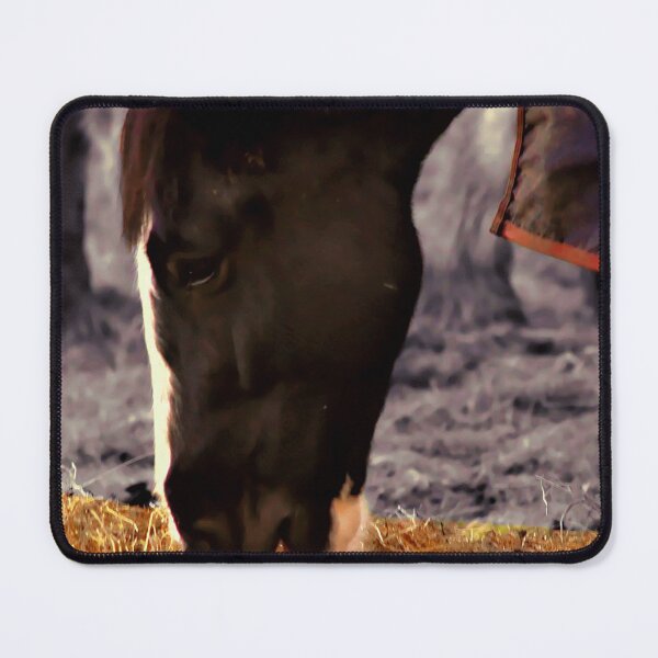 Item preview, brown horse eating hay designed and sold by Francespoppy.