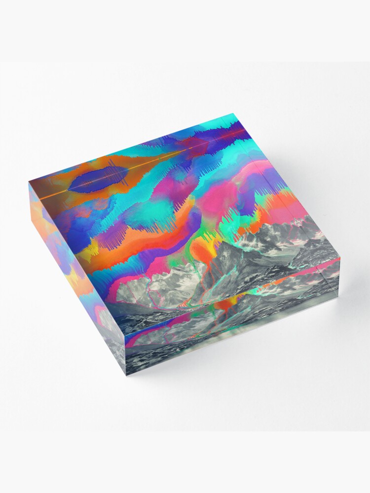 Alternate view of Skyfall, Melting Northern Lights Acrylic Block