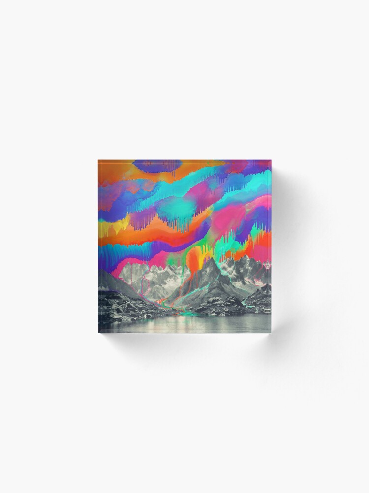 Alternate view of Skyfall, Melting Northern Lights Acrylic Block