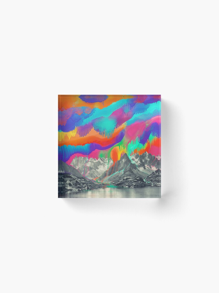 Alternate view of Skyfall, Melting Northern Lights Acrylic Block