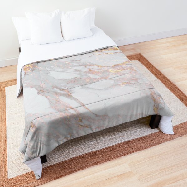 Chic Elegant Gold Marble Pattern Comforter