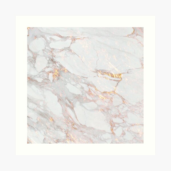Chic Elegant Gold Marble Pattern Art Print