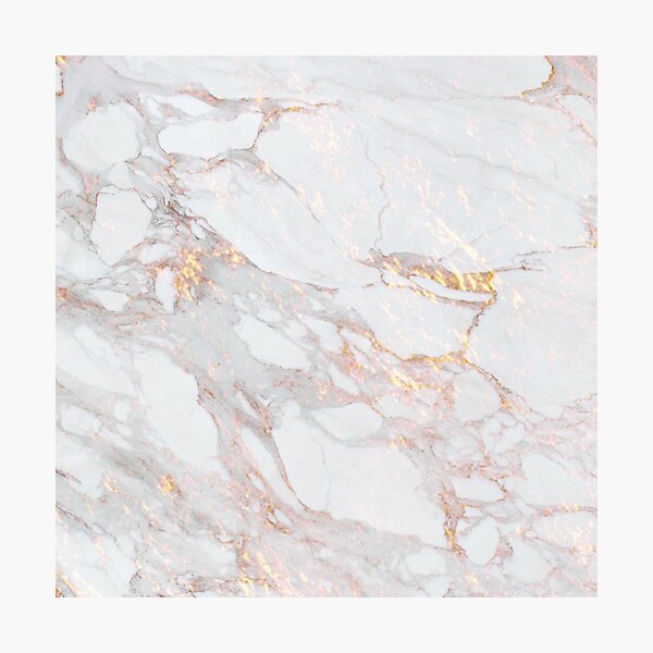 Chic Elegant Gold Marble Pattern Photographic Print
