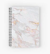 Chic élégant motif de marbre d'or Cahier à spirale
