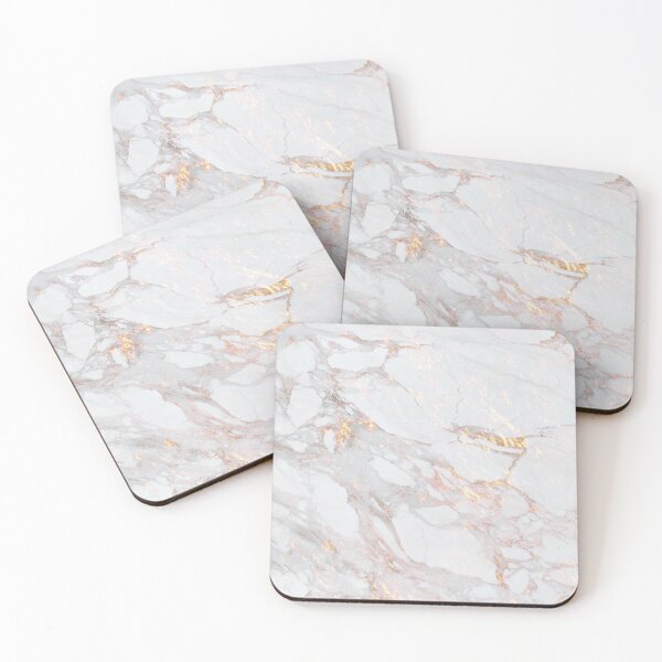 Chic Elegant Gold Marble Pattern Coasters (Set of 4)