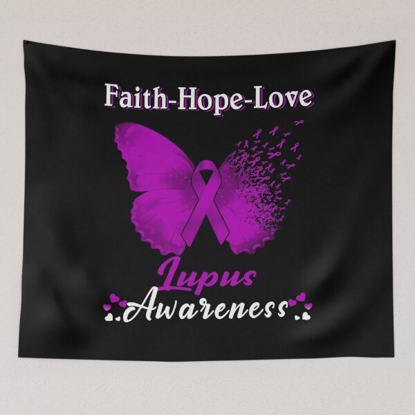 Item preview, Faith Hope Love Butterfly Lupus Awareness designed and sold by Gillosina.