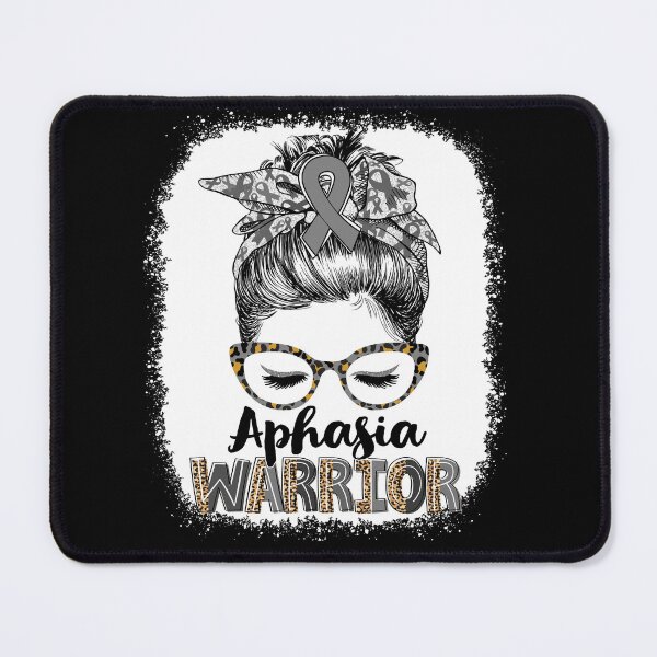 Item preview, Messy Bun Leopard Aphasia Warrior designed and sold by rechardtee.