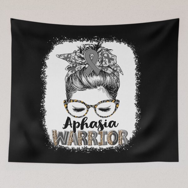 Item preview, Messy Bun Leopard Aphasia Warrior designed and sold by rechardtee.