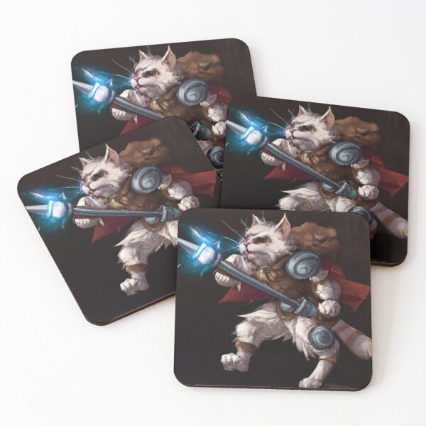 Item preview, Kern the Cat, spear in battle (Fantasy) designed and sold by thecatandkettle.