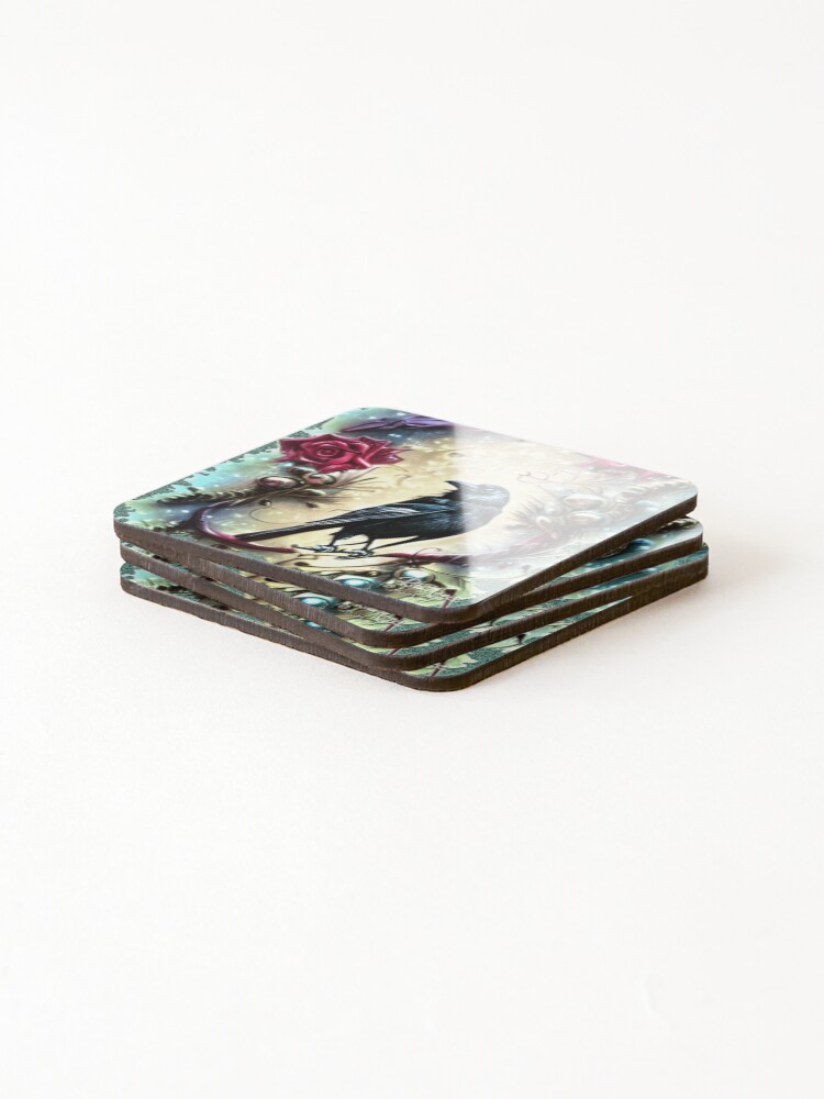 Thumbnail 4 of 5, Coasters (Set of 4), Alone designed and sold by RitaMaye.