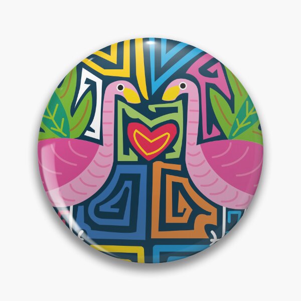 Item preview, mola illustration with flamenco design designed and sold by Melquidedec.