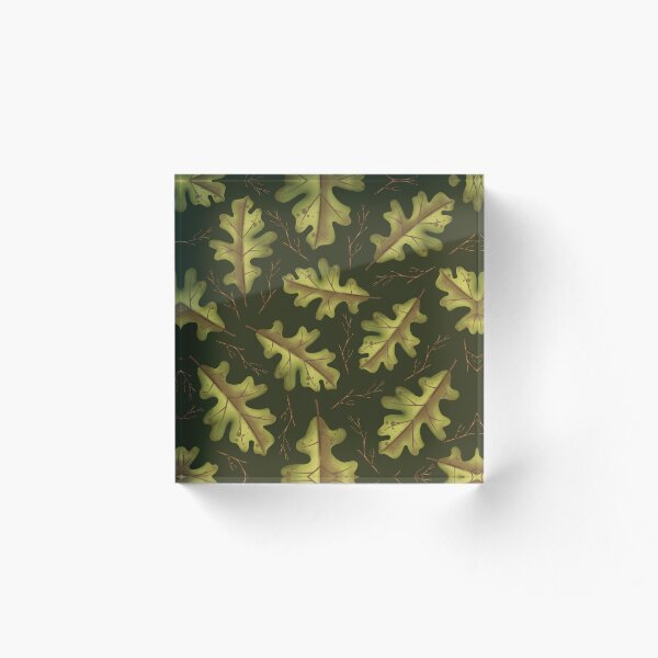 Item preview, Green Autumn Leaves and Branches Pattern (Forest Green) designed and sold by Geo De la Cruz.