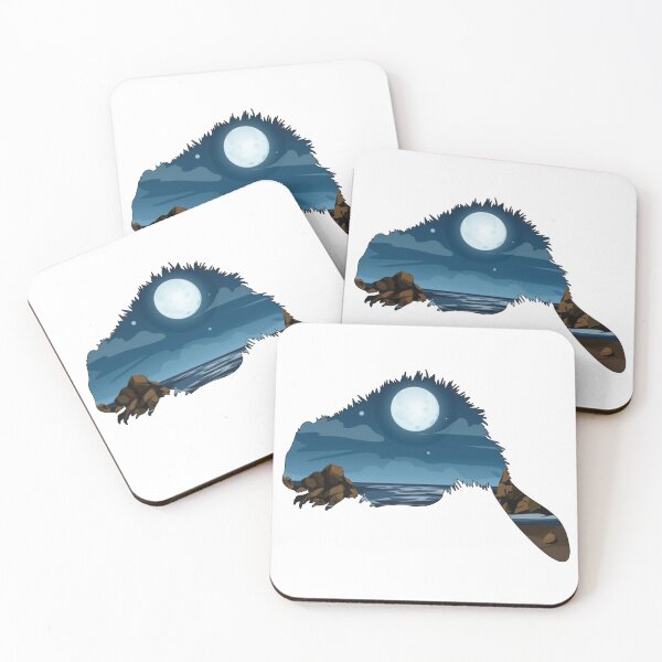 Item preview, Full Moon Over The Ocean Beaver designed and sold by damonasplace.