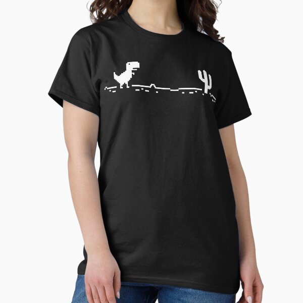 Item preview, Trex Cactus Offline at Night - Pixel Art designed and sold by SingularityGeek.