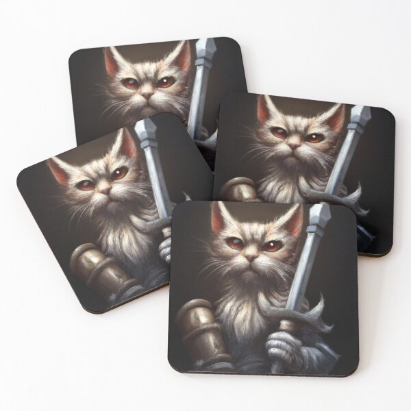 Item preview, Leary the Cat, stern with his sword (Fantasy) designed and sold by thecatandkettle.